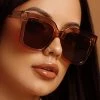 Dime Optics X Les Do Makeup EPTX Sunglasses In Vintage Crystal/Brown 1 Dime Optics X Les Do Makeup EPTX Sunglasses In Vintage Crystal/Brown