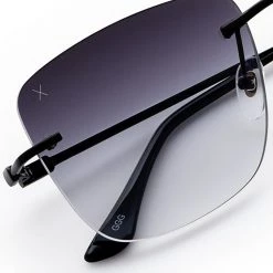 Dime Optics X Les Do Makeup GGG Sunglasses In Black/Grey Gradient New