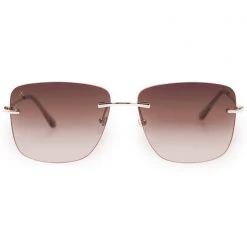 Dime Optics X Les Do Makeup GGG Sunglasses In Gold/Brown Gradient New