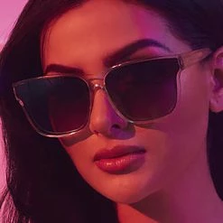 Dime Optics New X Sssniperwolf 001 Sunglasses In Clear/Grey Gradient