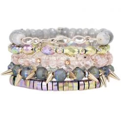 Erimish Spiked Supernova Bracelet Stack