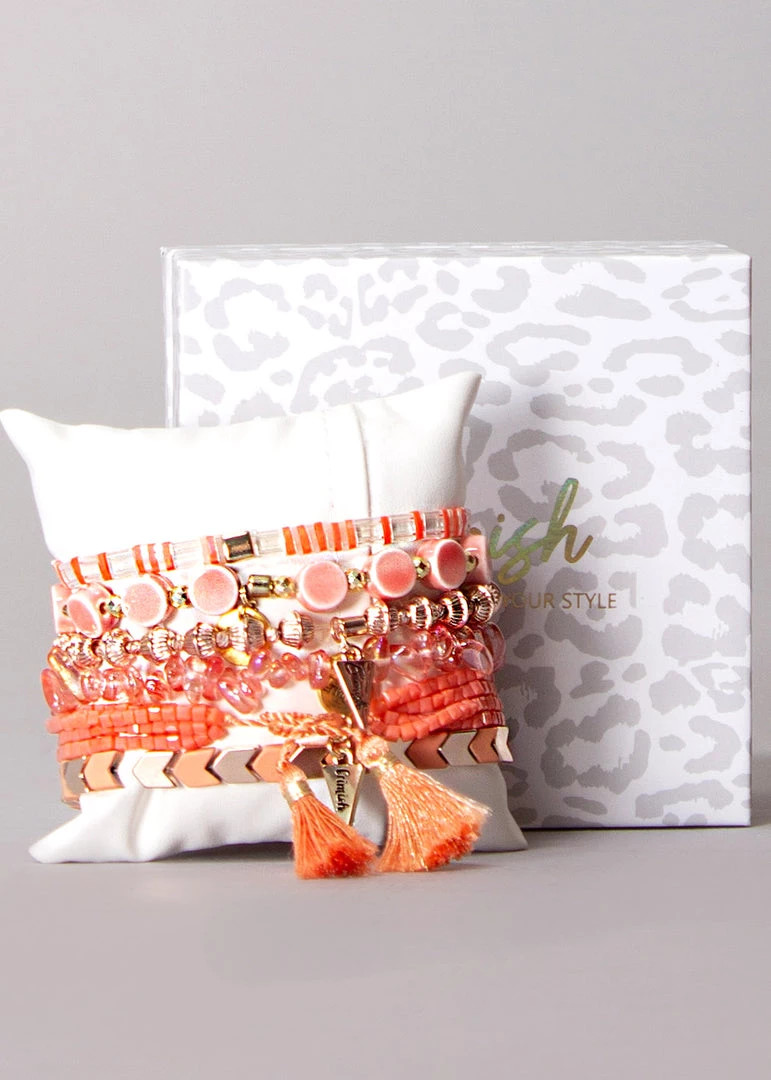 Erimish Tangerine Dream Bracelet Stack 4 Erimish Tangerine Dream Bracelet Stack