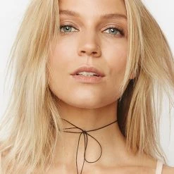 Fraiser Sterling Disco Fever Bowtie Stars Choker In Black Accessories