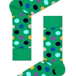 Happy Socks Big Dot Socks In Green The Great Fantastic