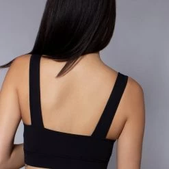 LA Style Rush I Think Knot Bra Top In Black Women's Festival