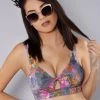 LA Style Rush It's A Party Abstract Bra Top 2 LA Style Rush It's A Party Abstract Bra Top