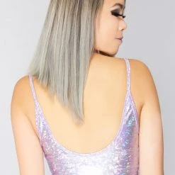 J Valentine Lavender Glass Cropped Tank Top Mad World