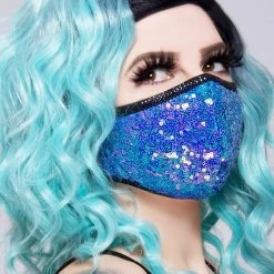 J Valentine Water Opal Sequin Dust Mask