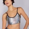J Valentine Poisonous Metallic Spaghetti Tank In Silver Cobra