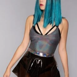 J Valentine Vinyl Skater Skirt In Black 7 J Valentine Vinyl Skater Skirt In Black