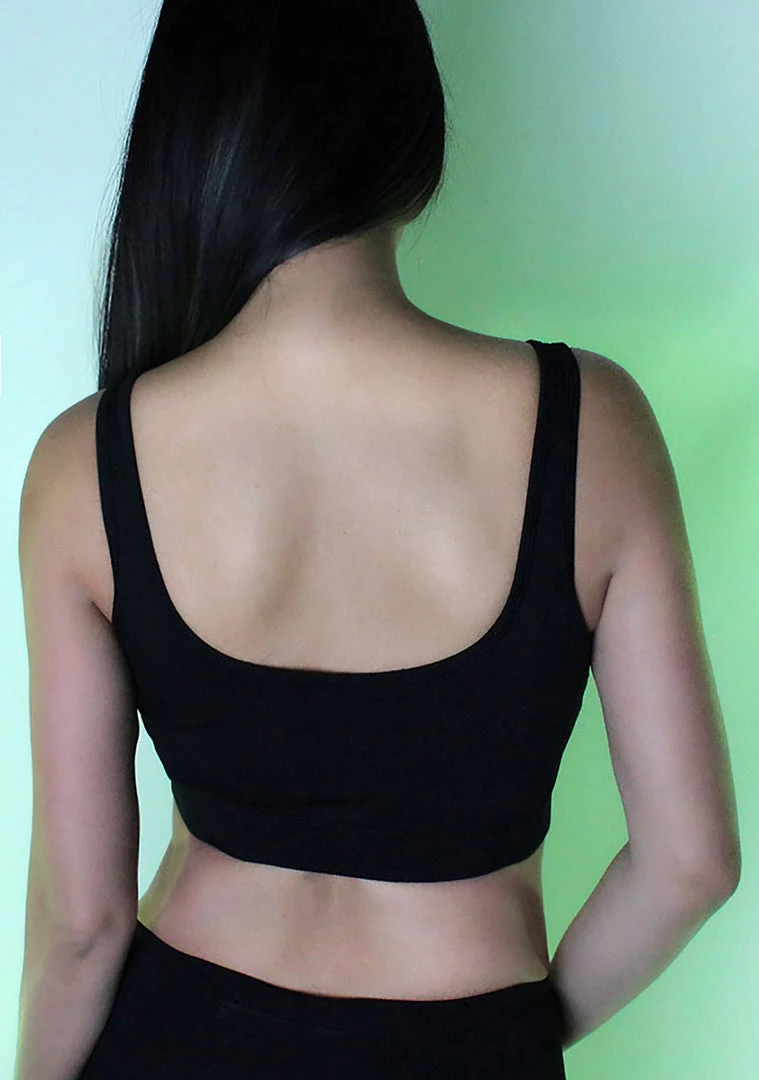 LA Style Rush Just A Little Bit Bra Top In Black 4 LA Style Rush Just A Little Bit Bra Top In Black