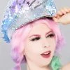 LASR New Blue Skyy Sequin Captain Hat 1 LASR New Blue Skyy Sequin Captain Hat