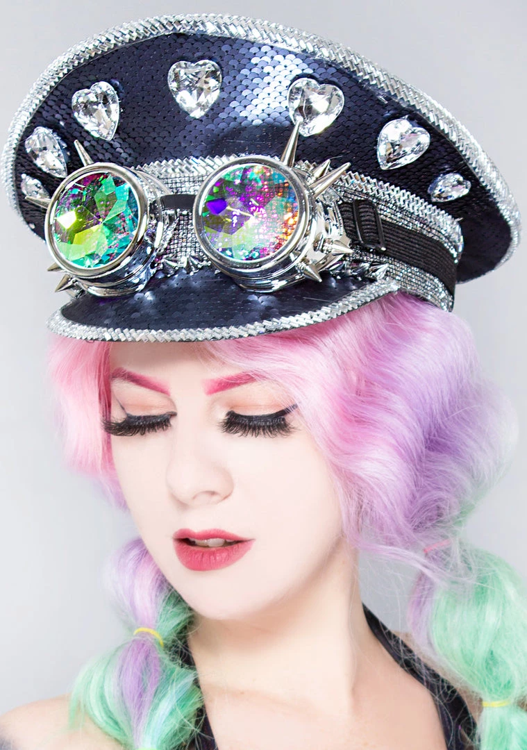 LASR New Destiny Bond Sequin Captain Hat 3 LASR New Destiny Bond Sequin Captain Hat