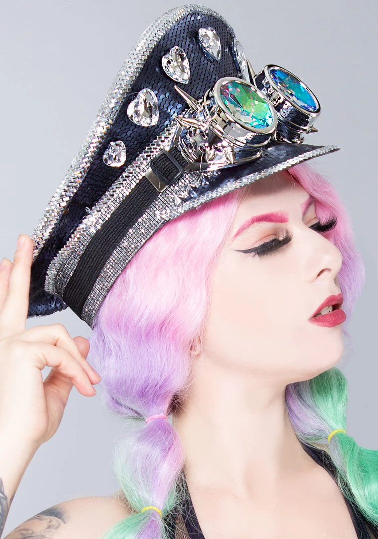 LASR New Destiny Bond Sequin Captain Hat 4 LASR New Destiny Bond Sequin Captain Hat