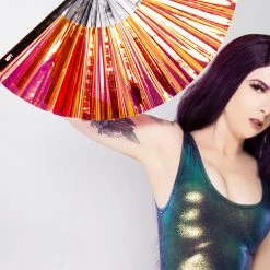 LASR Atomic Phoenix Iridescent Fluid Rave Fan