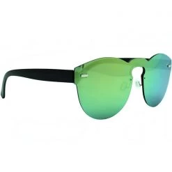 LASR Accessories Gimmie Space Reflective Sunglasses In Orange/Green Mirror