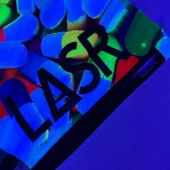 LASR New Happy Pills UV Reactive Rave Fan