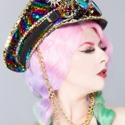 LASR Primadonna Sequin Captain Hat