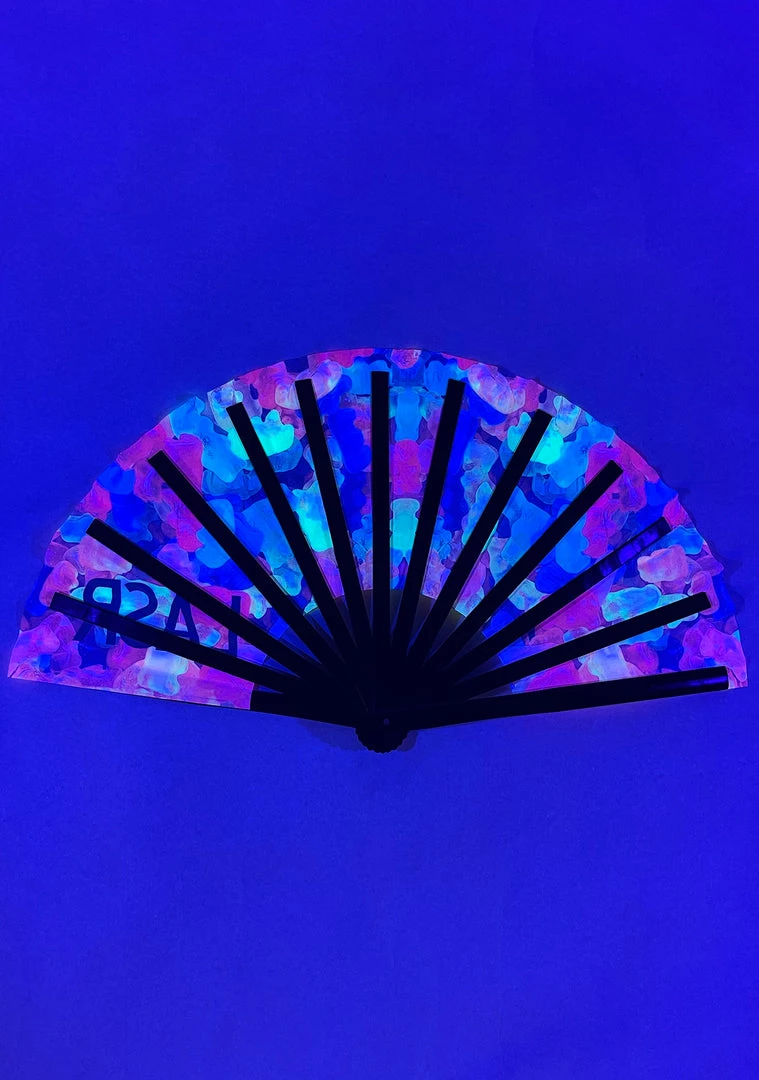 LASR Sugar High Gummy Bear UV Reactive Rave Fan 8 LASR Sugar High Gummy Bear UV Reactive Rave Fan