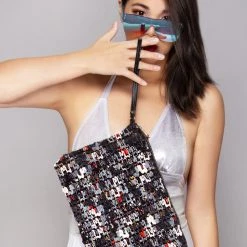 LA Style Rush Bags Mosiac Woven Clutch Handbag