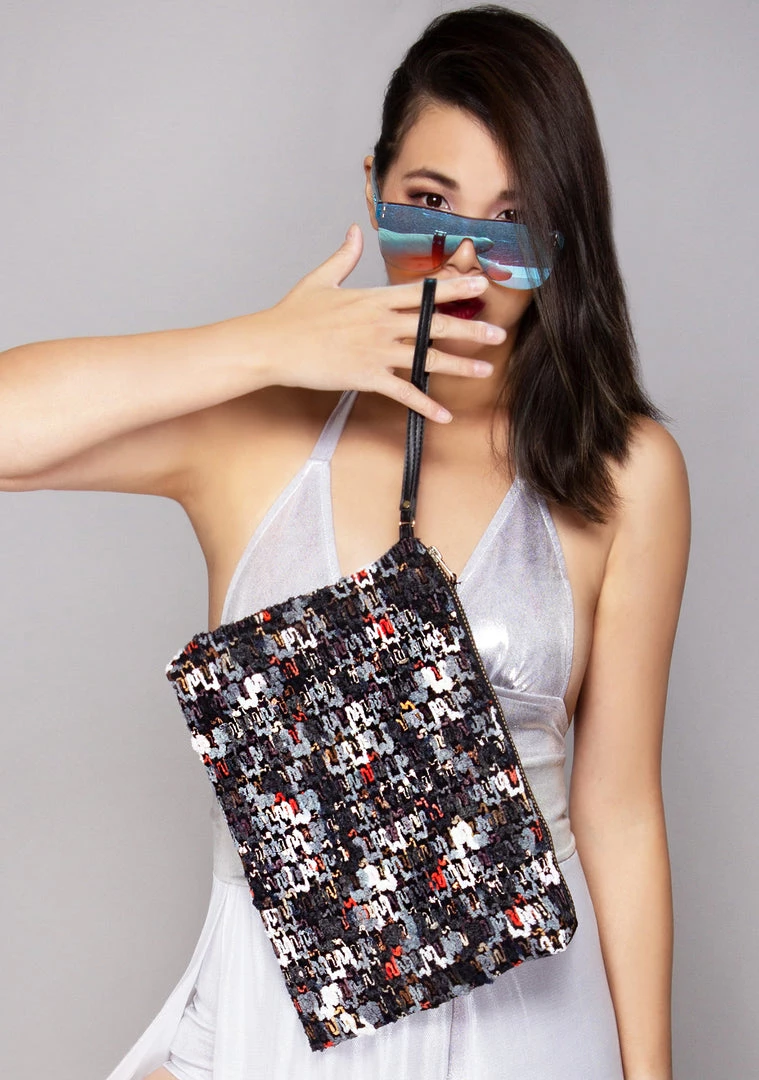 LA Style Rush Bags Mosiac Woven Clutch Handbag 3 LA Style Rush Bags Mosiac Woven Clutch Handbag