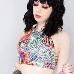 LA Style Rush Bite Me Halter Bra Top