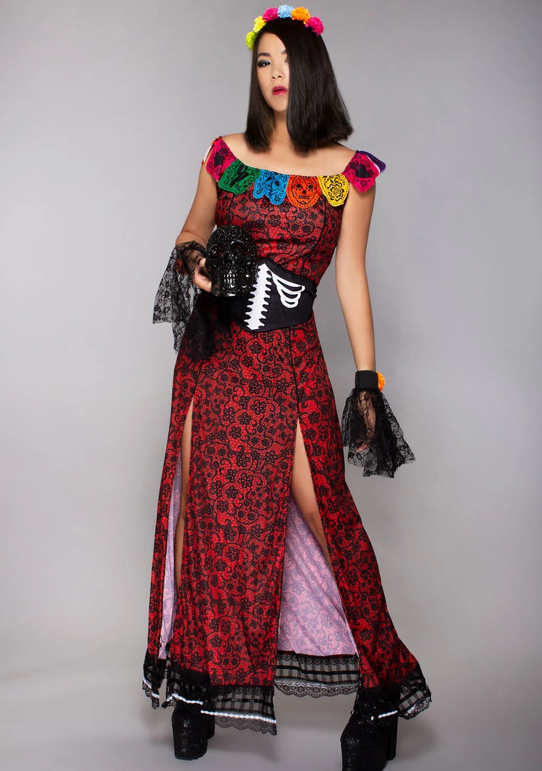 Leg Avenue Women's Festival Deluxe Day Of The Dead Beauty Set