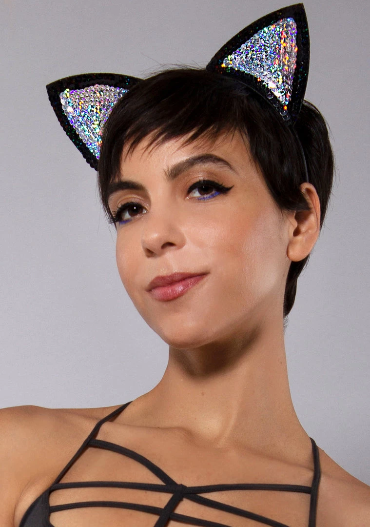 Leg Avenue Sequin Cat Ear Headband