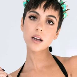 Loschy Accessories Mermaid Eucalyptus Crown In Green