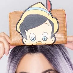 Loungefly X Disney Pinocchio Peeking Flap Wallet New
