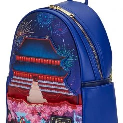 Loungefly X Disney Mulan Castle Light Up Mini Backpack New