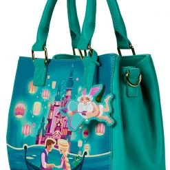 Loungefly X Disney Tangled Rapunzel Castle Glow Satchel Crossbody Bag New