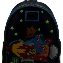 Loungefly X Disney Lilo & Stitch Space Adventure Glow In The Dark Mini Backpack New