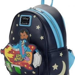 Loungefly X Disney Lilo & Stitch Space Adventure Glow In The Dark Mini Backpack New