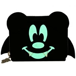 Loungefly New X LASR Exclusive Disney Mickey Bat Zip Wallet