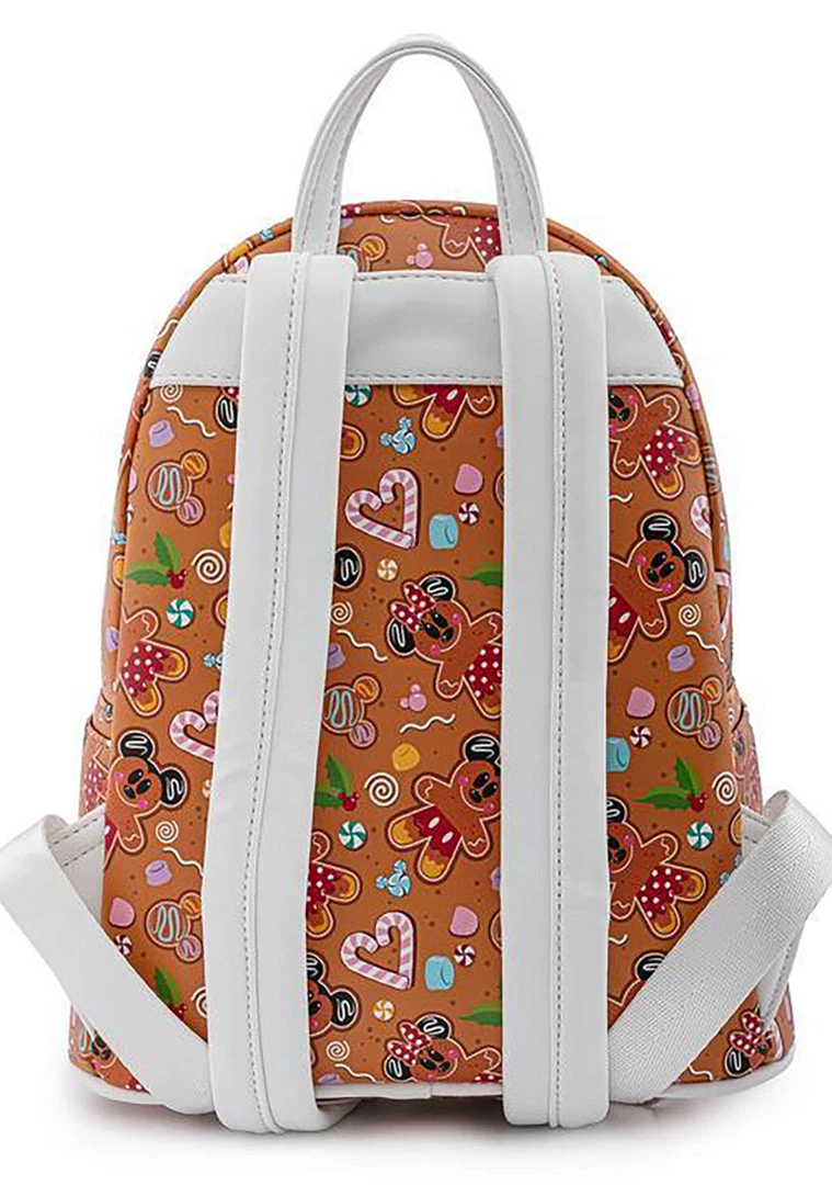 Loungefly X Disney Mickey Minnie Gingerbread AOP Mini Backpack With Ears The Great Fantastic 6 Loungefly X Disney Mickey Minnie Gingerbread AOP Mini Backpack With Ears The Great Fantastic
