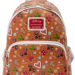Loungefly X Disney Mickey Minnie Gingerbread AOP Mini Backpack With Ears The Great Fantastic 12 Loungefly X Disney Mickey Minnie Gingerbread AOP Mini Backpack With Ears The Great Fantastic