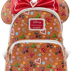 Loungefly X Disney Mickey Minnie Gingerbread AOP Mini Backpack With Ears The Great Fantastic 10 Loungefly X Disney Mickey Minnie Gingerbread AOP Mini Backpack With Ears The Great Fantastic