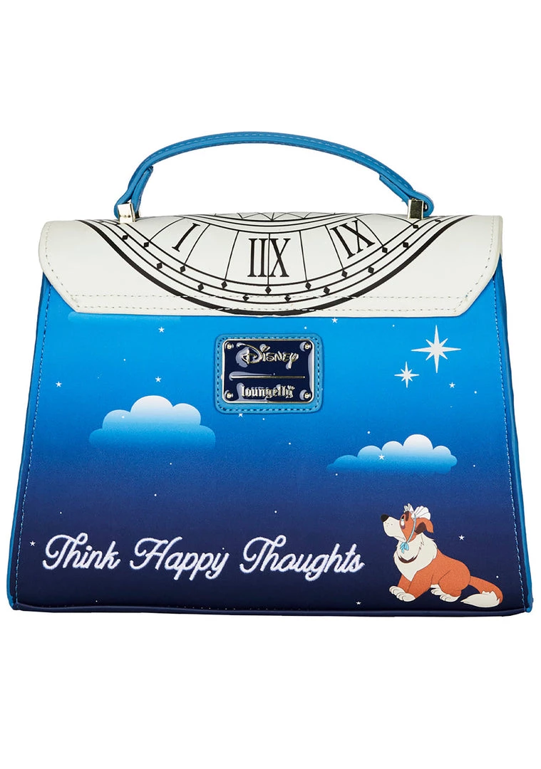 Loungefly X Disney Peter Pan Glow Clock Crossbody Bag New 7 Loungefly X Disney Peter Pan Glow Clock Crossbody Bag New