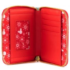Loungefly X Disney Mickey Minnie Snowman AOP Zip Around Wallet Bags