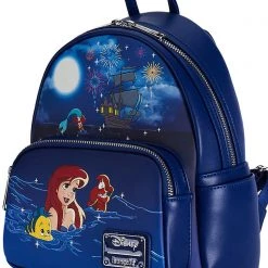 Loungefly X Disney The Little Mermaid Ariel Fireworks Glow And Light Up Mini Backpack 10 Loungefly X Disney The Little Mermaid Ariel Fireworks Glow And Light Up Mini Backpack