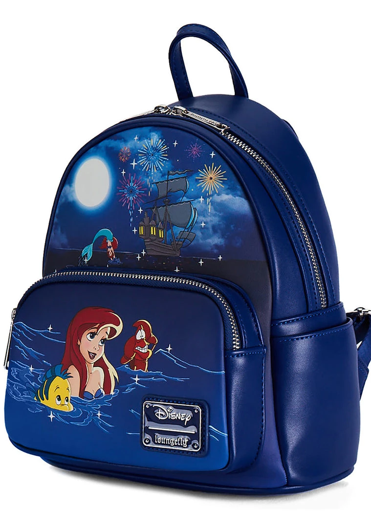 Loungefly X Disney The Little Mermaid Ariel Fireworks Glow And Light Up Mini Backpack 6 Loungefly X Disney The Little Mermaid Ariel Fireworks Glow And Light Up Mini Backpack