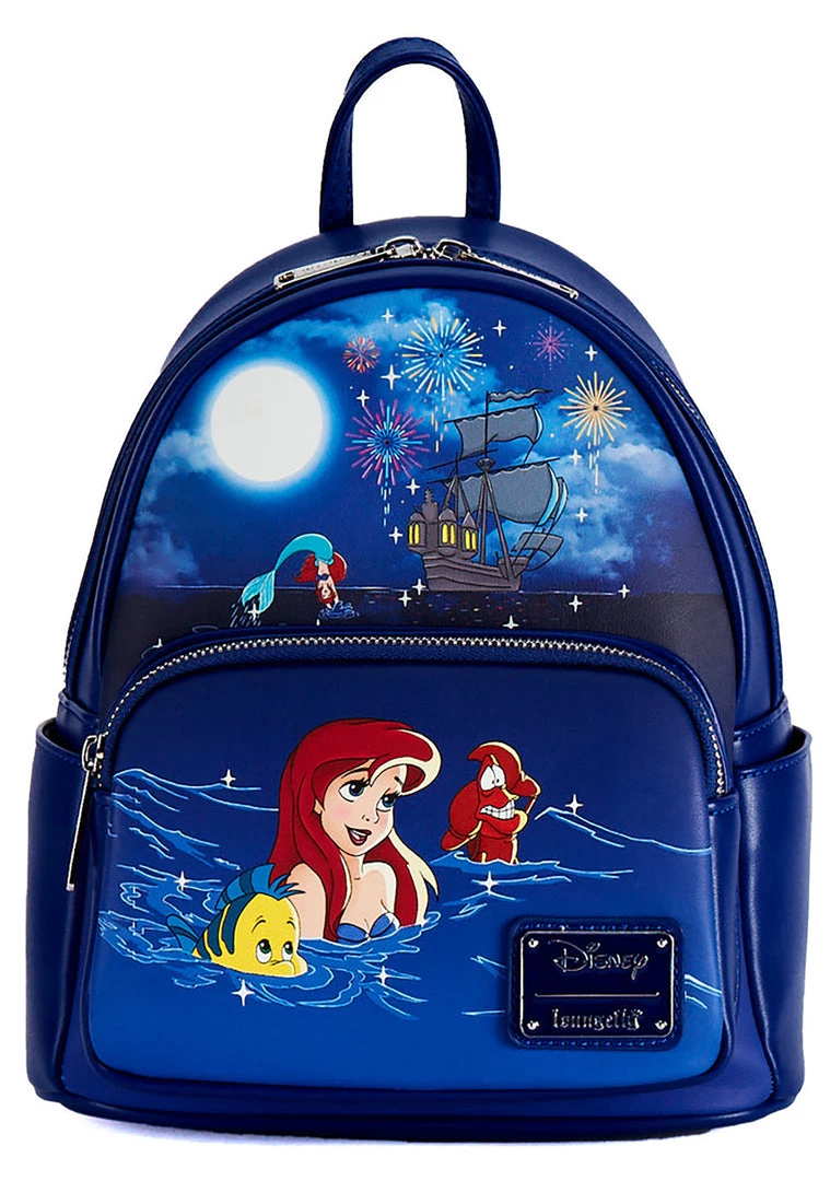 Loungefly X Disney The Little Mermaid Ariel Fireworks Glow And Light Up Mini Backpack 4 Loungefly X Disney The Little Mermaid Ariel Fireworks Glow And Light Up Mini Backpack