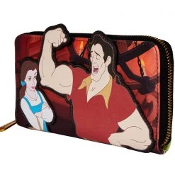 Loungefly X Disney Beauty And The Beast Gaston Villains Zip Around Wallet New