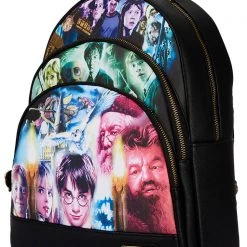 Loungefly New X Harry Potter Trilogy Triple Pocket Mini Backpack