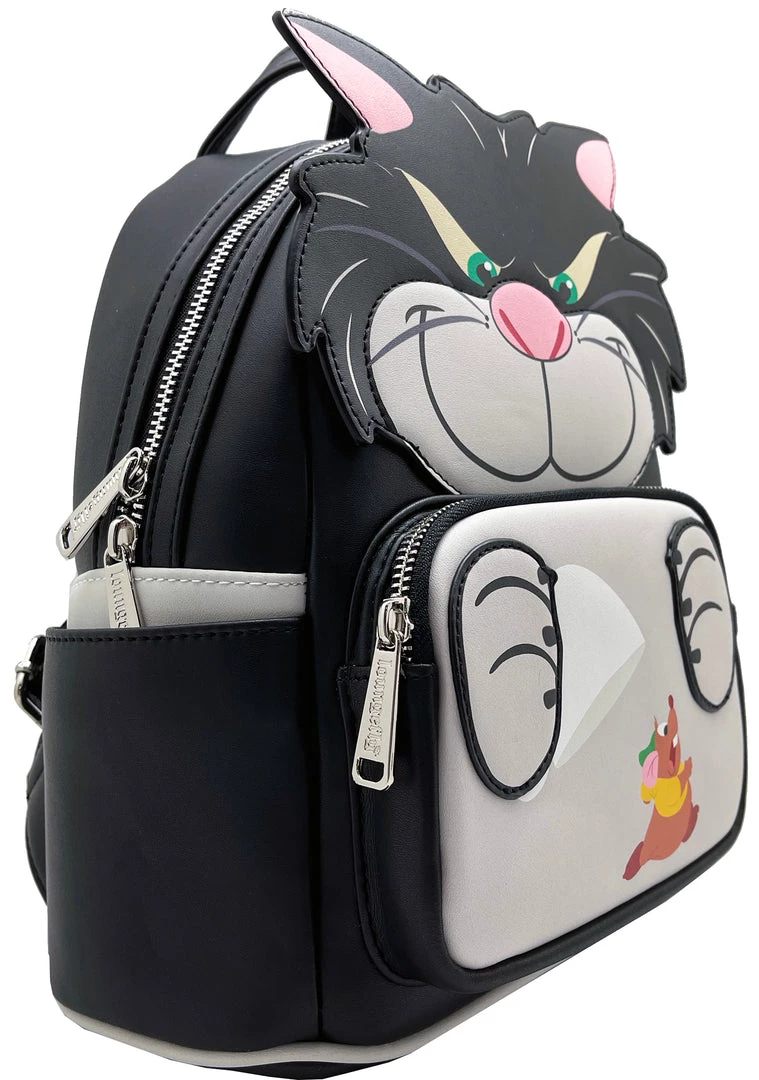 Loungefly X LASR Exclusive Disney Cinderella Lucifer Cosplay Mini Backpack New 5 Loungefly X LASR Exclusive Disney Cinderella Lucifer Cosplay Mini Backpack New
