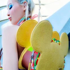 Loungefly X LASR Exclusive Disney Mickey Taco Convertible Mini Backpack New