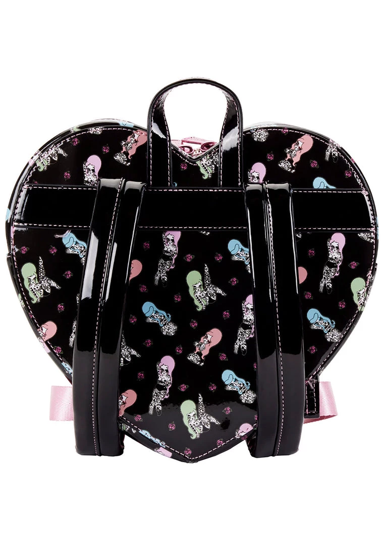 Loungefly New X Valfré Bad Bettie Tattoo Heart Mini Backpack 6 Loungefly New X Valfré Bad Bettie Tattoo Heart Mini Backpack