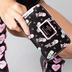 Loungefly New X Valfré Bad Bettie Tattoo Heart Zip Wallet