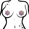 Pastease Accessories Glitter Snowflake Nipple Pasties In Lilac